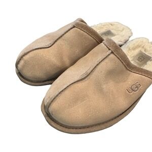 UGG Pearle Milky Way Stellar Glitter Suede Slippers Caribou Tan 1119113 Womens 5